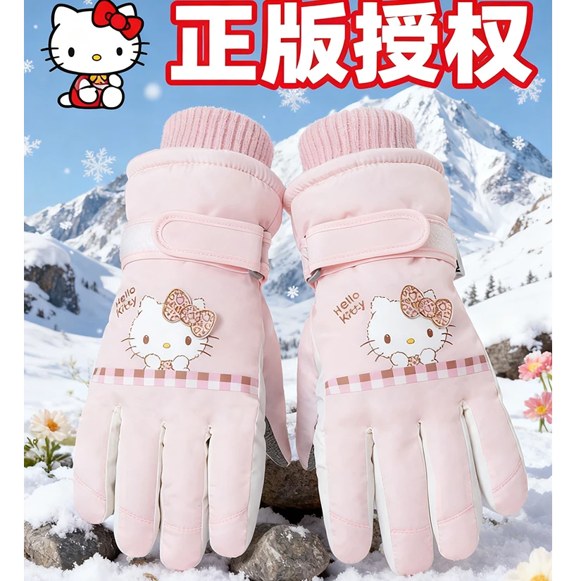 儿童滑雪手套女冬季男童女童小孩骑车学生防水防滑玩雪冬天加绒厚
