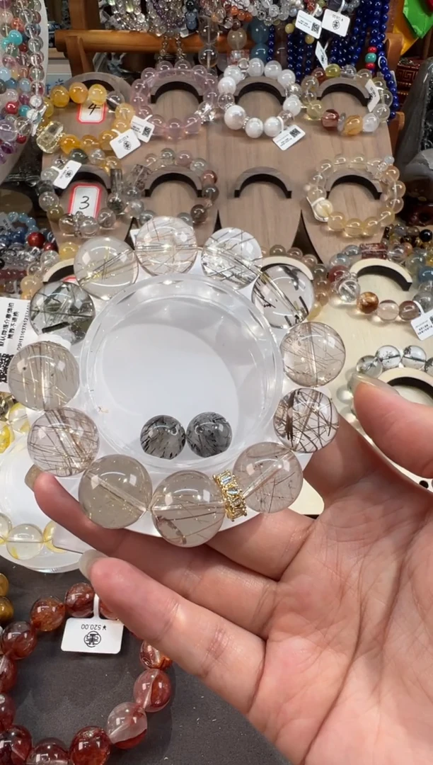 水晶手串合金鎏*定制款 天然水晶默认微瑕 鎏溟