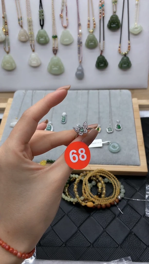 【闪购商品】翡翠戒指银S925镶嵌戒指4