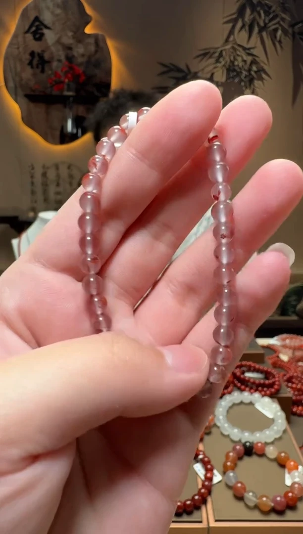 未镶嵌原矿手串南红玛瑙一条约5mm 多样性发货