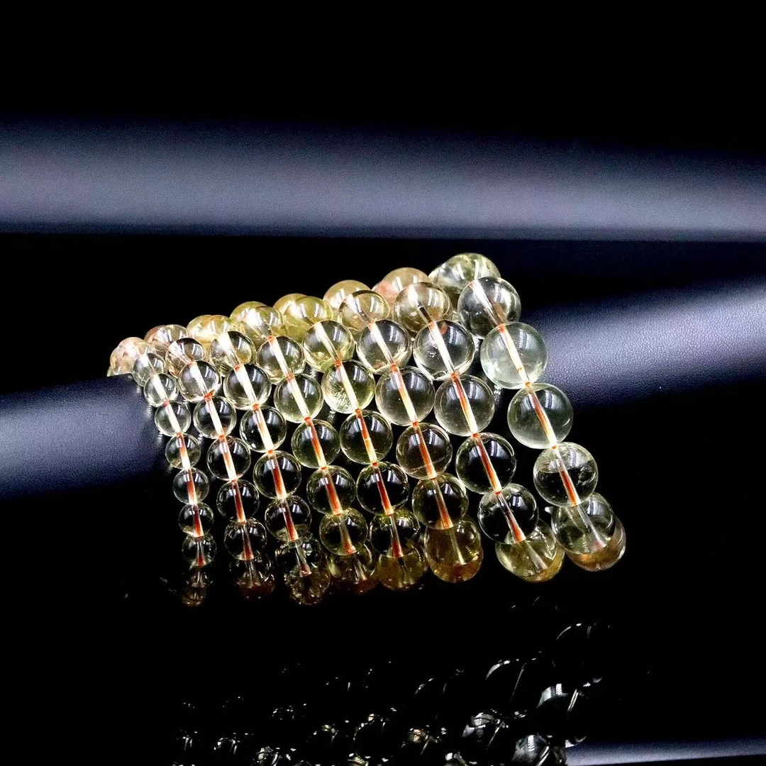 纯天然巴西半玻璃体黄水晶手串T2225-多样性发一