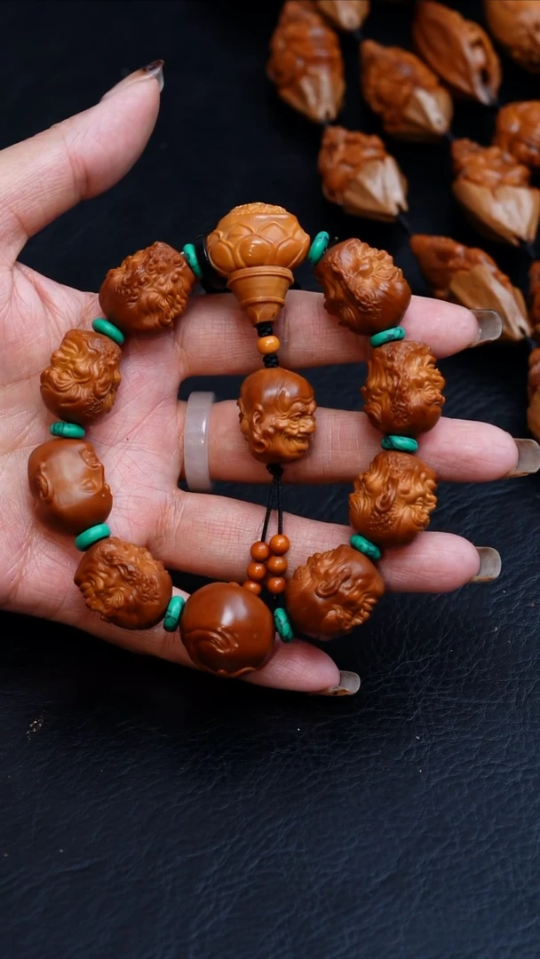 橄榄核吊坠21双面十八罗汉