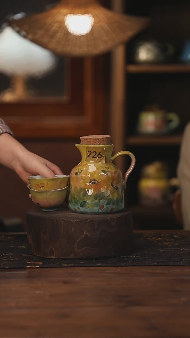 陶瓷景德镇高温釉下手绘陶瓷226