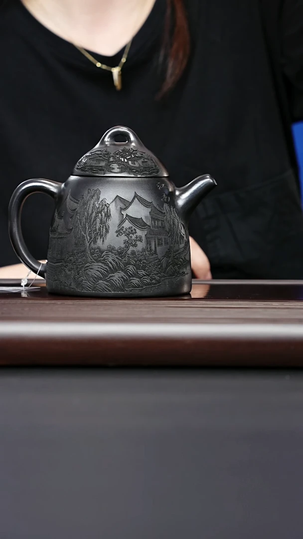 茶壶紫砂宜兴紫砂 江南秦权石黄 李亚杨 560cc