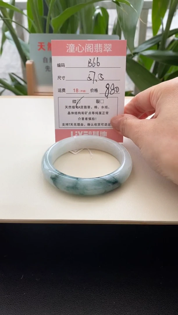 未镶嵌手镯翡翠57圈口编码b66