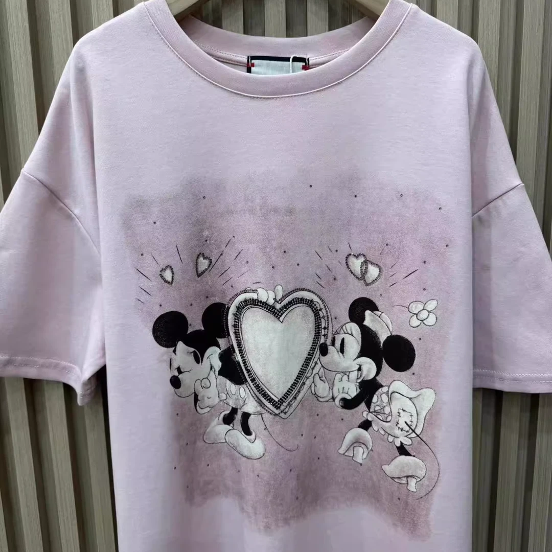 【518】夏新卡通印花百搭圆领T恤韩版宽松短袖