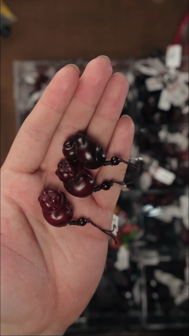 【闪购商品】檀香紫檀（小叶紫檀）木艺福猪文玩挂件3540S多样性发一