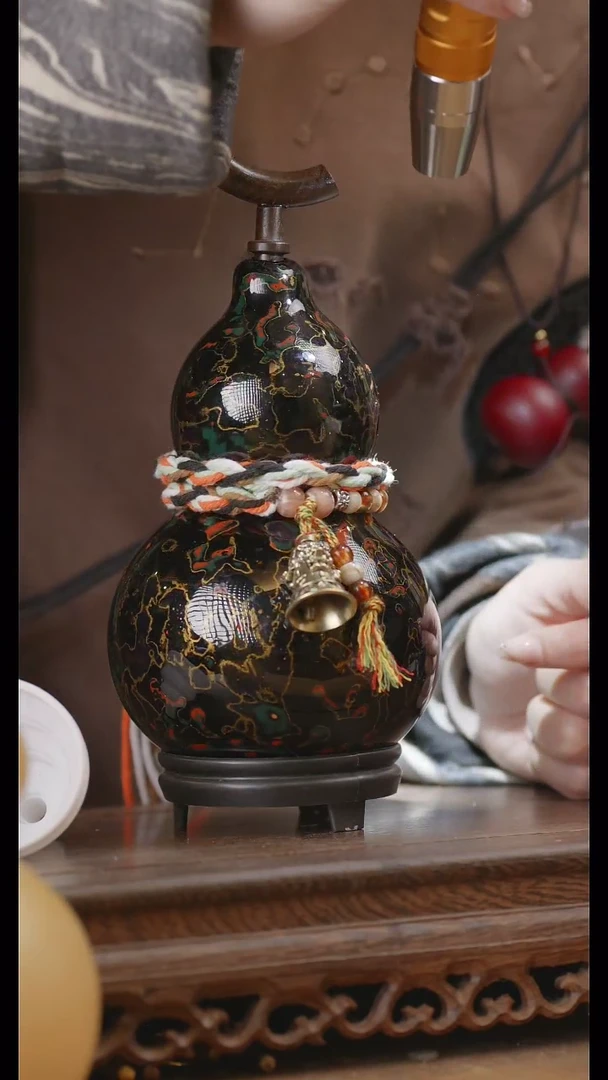 【闪购商品】235号精品天然大漆工艺防渗内胆酒葫芦~