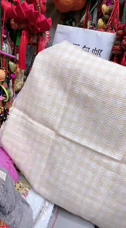 棉纯棉橙白格子45*45