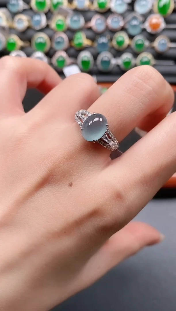 银S925镶嵌戒指翡翠111111