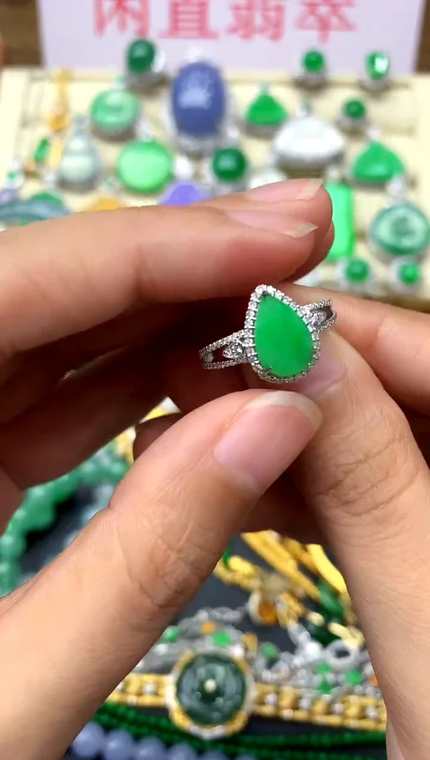 翡翠戒指18K金镶嵌203-中国好珍宝