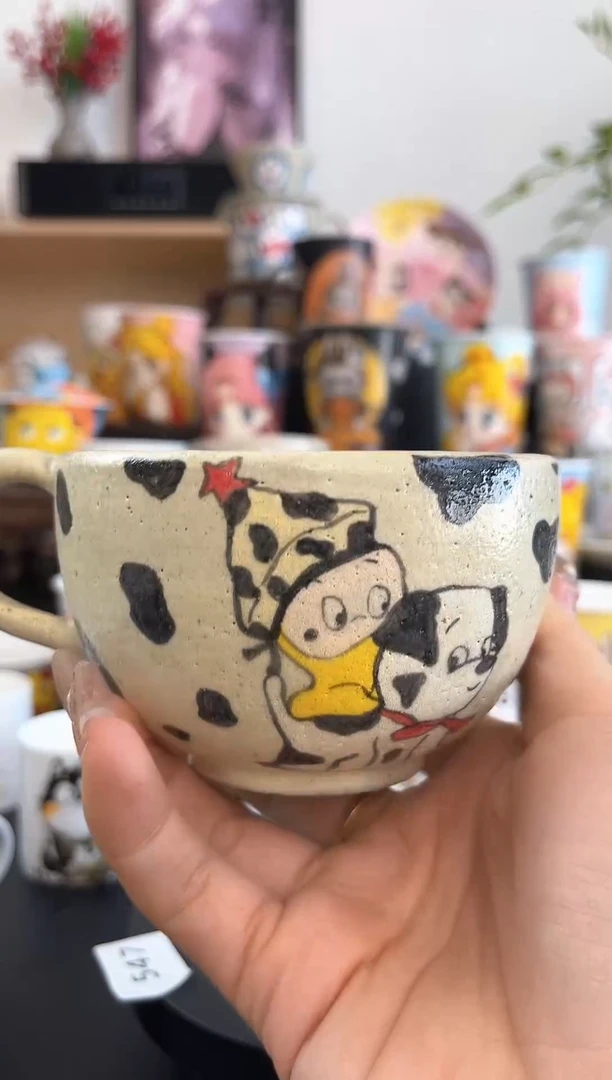 【闪购商品】摆件手工手绘陶瓷小杯杯
