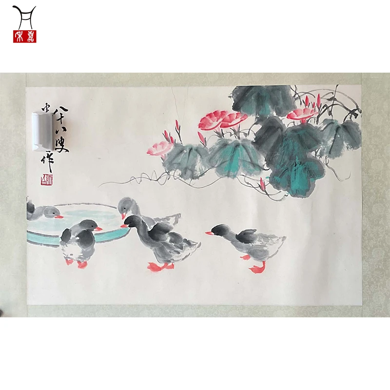 L1018李先生KC花鸟立轴98x49/4.3平尺