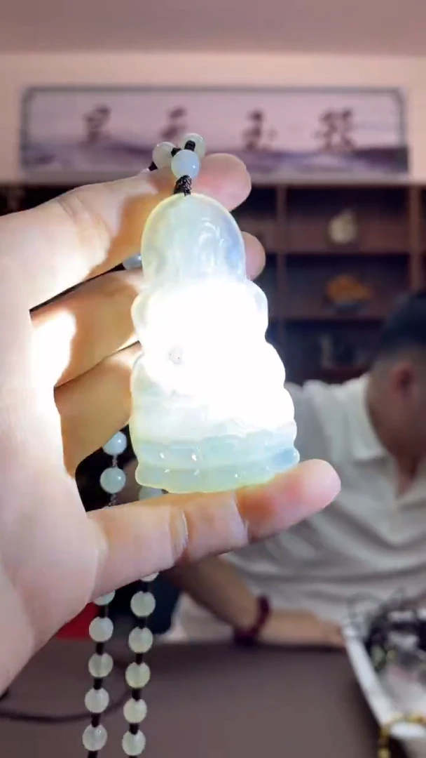 【闪购商品】岫玉颈饰未镶嵌度母观音吊坠