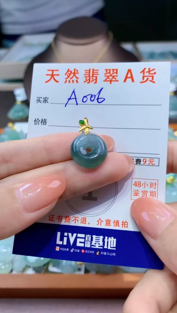 翡翠未镶嵌颈饰天然翡翠A货挂件
