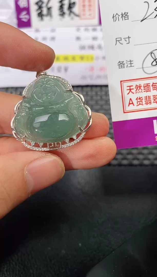颈饰银S925镶嵌翡翠一****人230