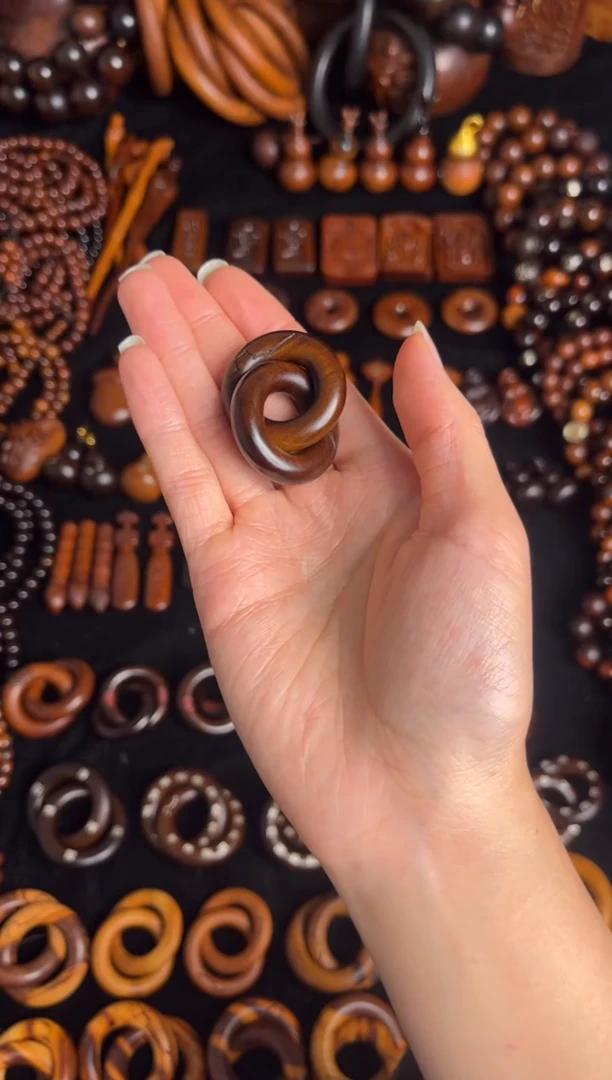 枣木雷击枣木玉化六七星乾坤圈1.5