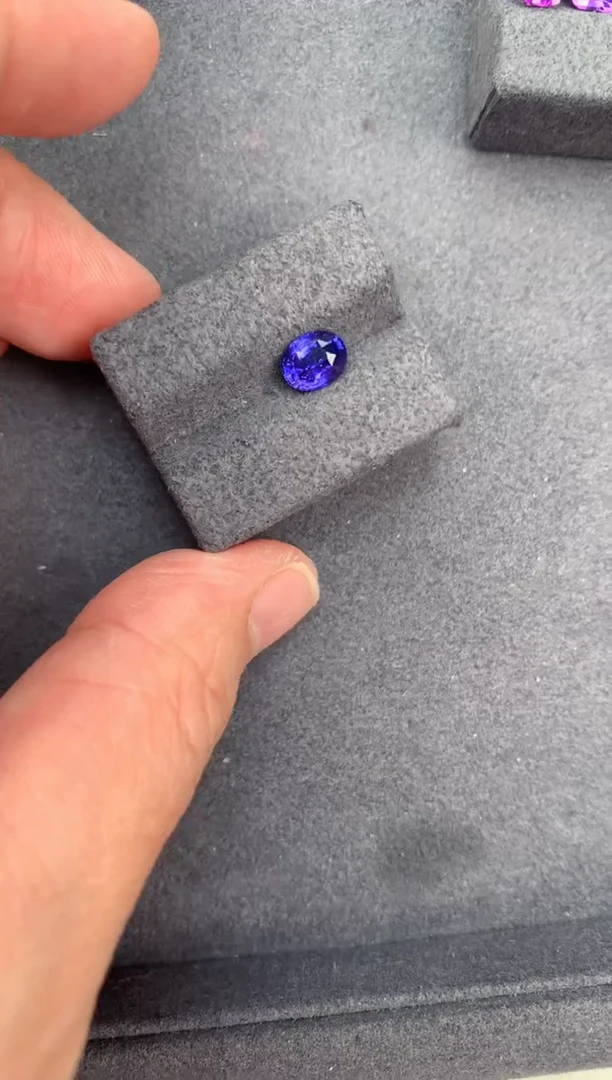 【闪购商品】彩色蓝宝石裸石未镶嵌1.1ct无烧紫蓝宝