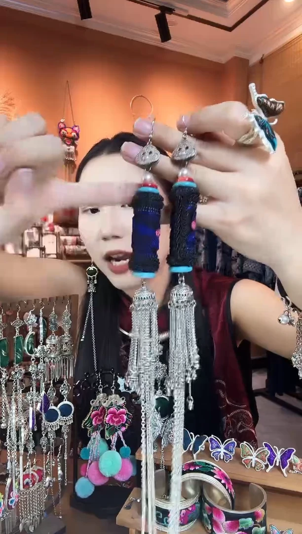 刺绣纯手工民族风耳环