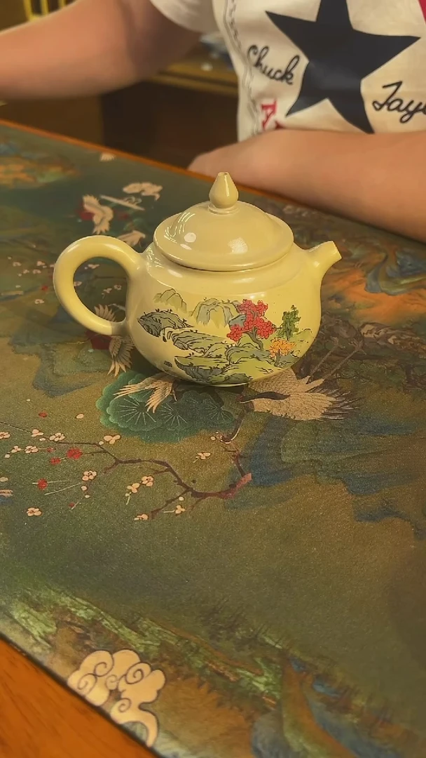 【陶点茶】建水紫陶 多道刻填 高亮 球孔 手工痕迹 1