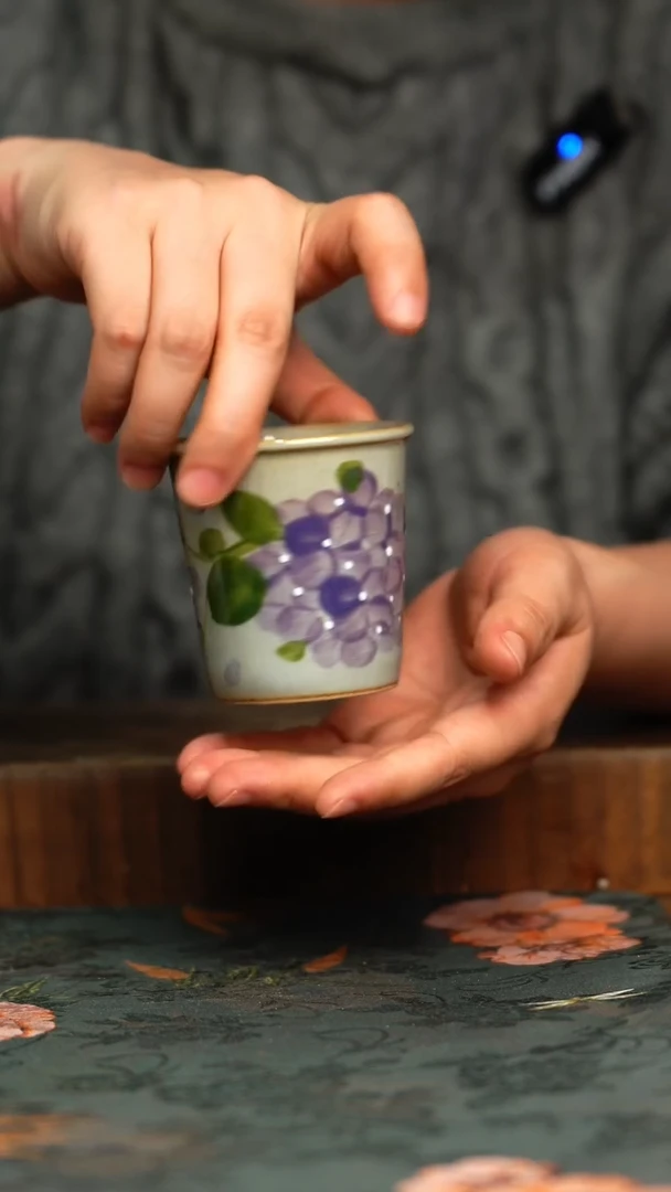杯釉下彩手工手绘同款陶器