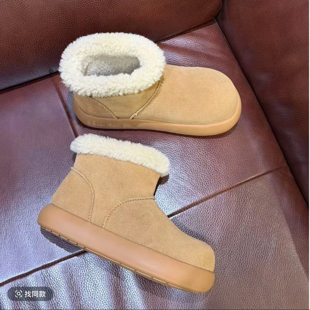 【土豆】厚底皮毛一体雪地靴女款爆款2025新款冬季