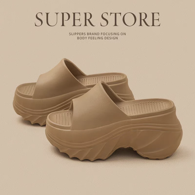 8.0厚底增高凉拖鞋女士夏季外穿简约高跟显瘦防滑气质时尚拖鞋女