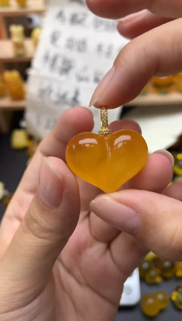琥珀银S925镶嵌珠宝奇石152琥珀蜜蜡微瑕