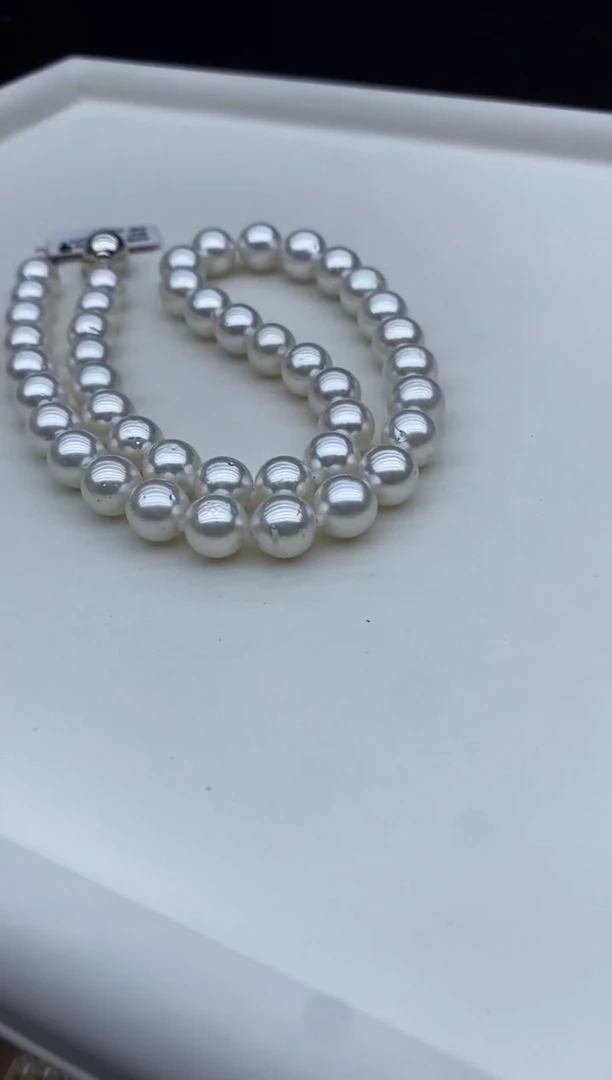 【闪购商品】海水珍珠颈饰银S925镶嵌9-11mm