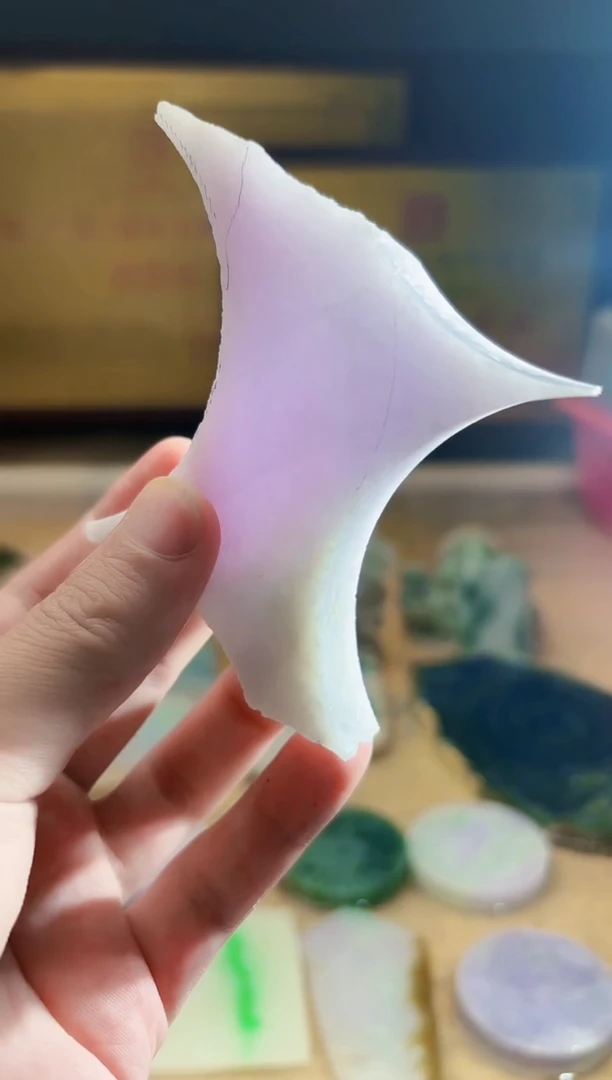 翡翠挂件未镶嵌A货张麦7685