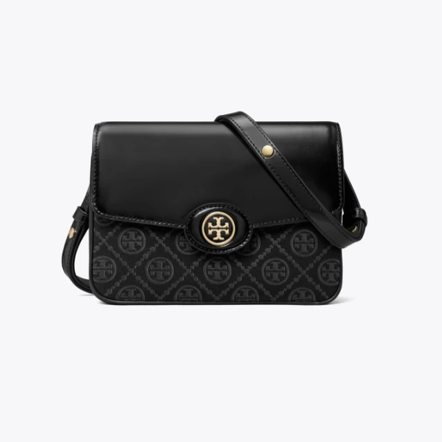 tory burch/汤丽柏琦 ROBINSON黑色老花豆腐包152305-001【D】