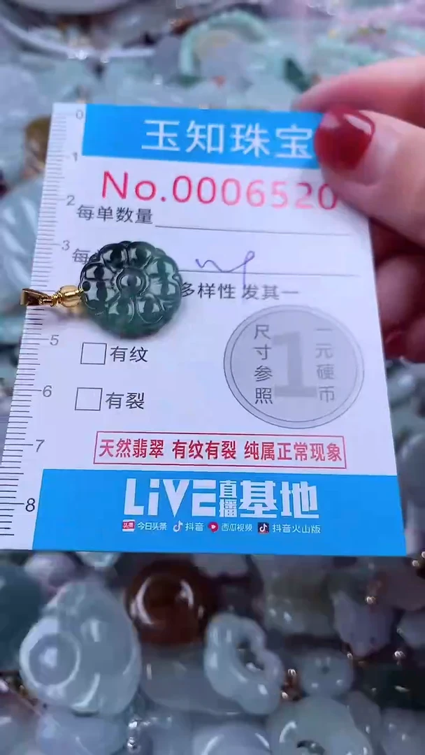 吊坠(不含链)未镶嵌翡翠6520