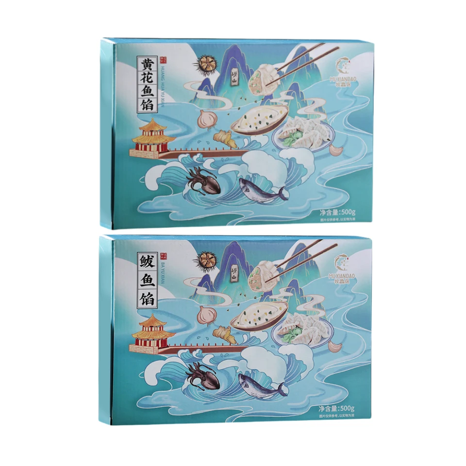胶东精选黄花鱼肉馅500g/盒+青岛海域精选鲅鱼肉馅500g/盒