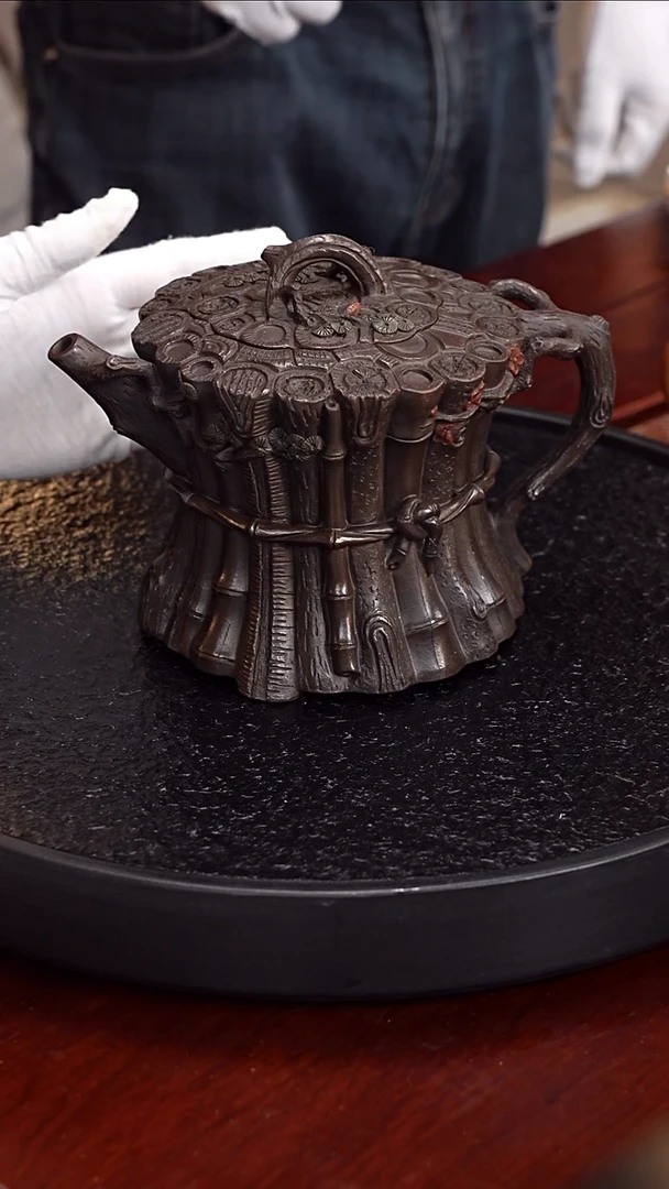 茶壶紫砂俞国良  梅桩100 老紫泥 1000毫升 锡山俞传