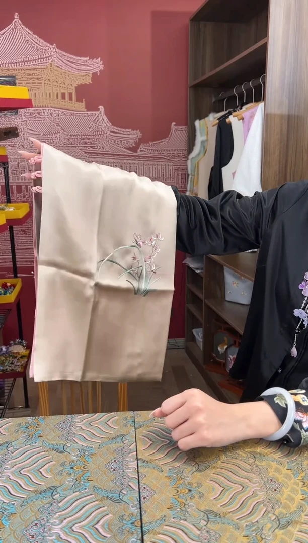 【闪购商品】刺绣苏绣100桑蚕丝大披肩