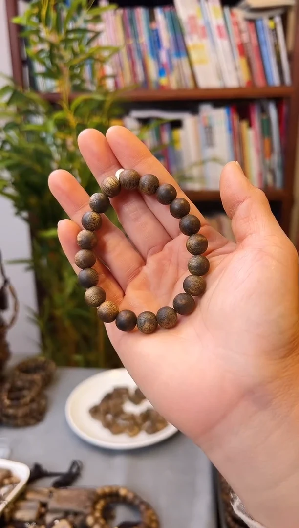 【闪购商品】沉香手串棋楠圆珠单圈