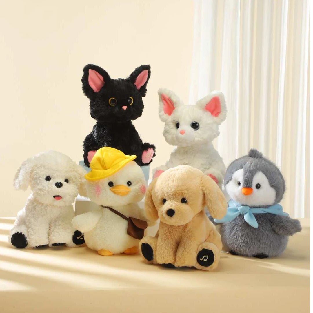 趣巢萌歪歪系列毛绒玩具鸭子玩具歪头唱歌学说话小女孩鸭子礼物