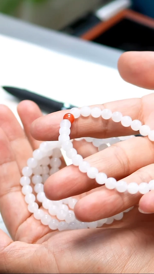 手串未镶嵌和田玉白玉手串（多样性发货一件）