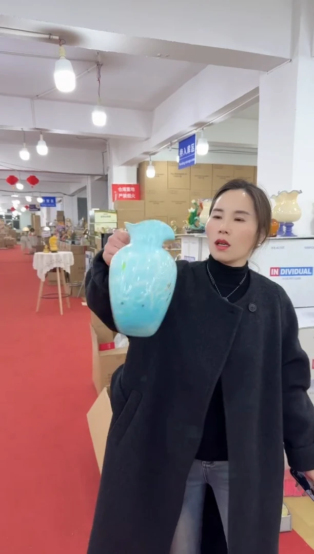 【闪购商品】无铅玻璃美全花器-a-早32
