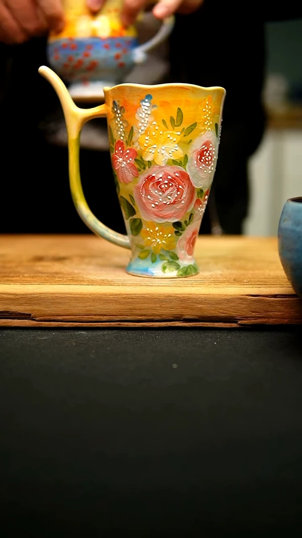 @@陶园瓷舍@@纯手工手绘@高温釉下彩