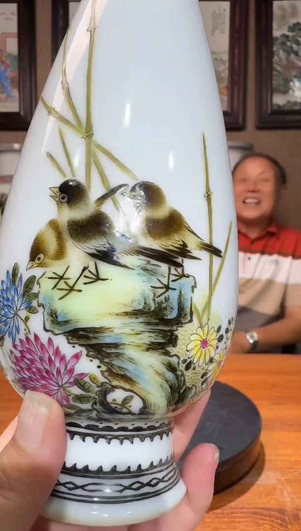 瓶景德镇陶瓷粉彩烛台