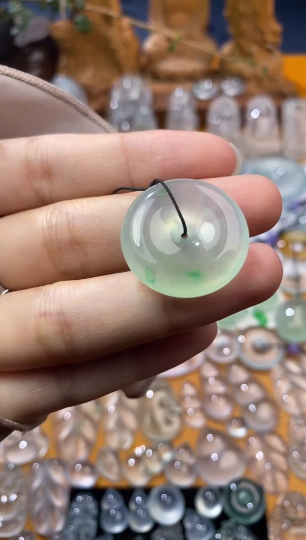 【闪购商品】定制翡翠未镶嵌平安扣24.5*6.1