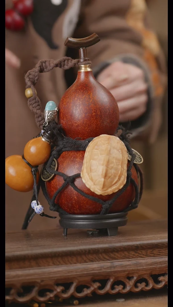 【闪购商品】324号精品天然大漆工艺防渗内胆酒葫芦~