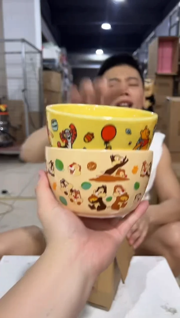 瓷片维尼大碗加奇奇蒂蒂大碗