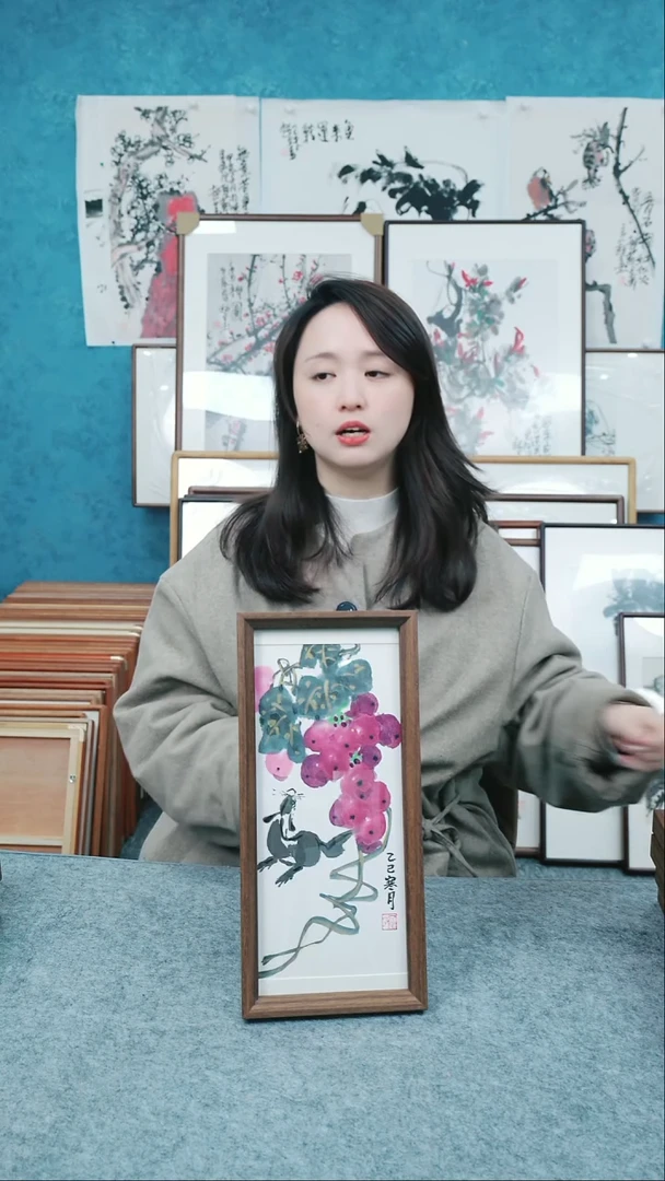 【闪购商品】国画17*37郑志超老师木质摆台