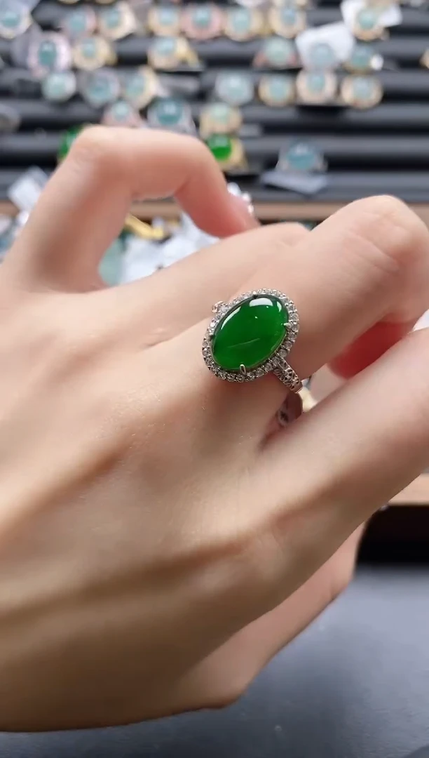 【闪购商品】翡翠戒指银S925镶嵌51511