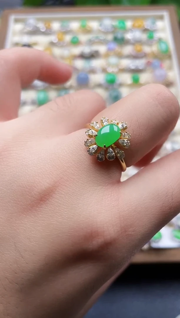 银S925镶嵌戒指翡翠47