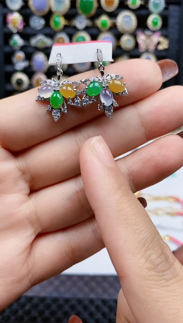 银S925镶嵌戒指翡翠190