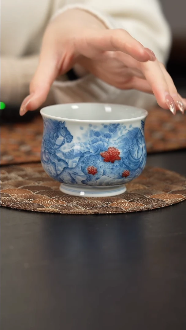 【闪购商品】杯屹朴堂釉里红天马