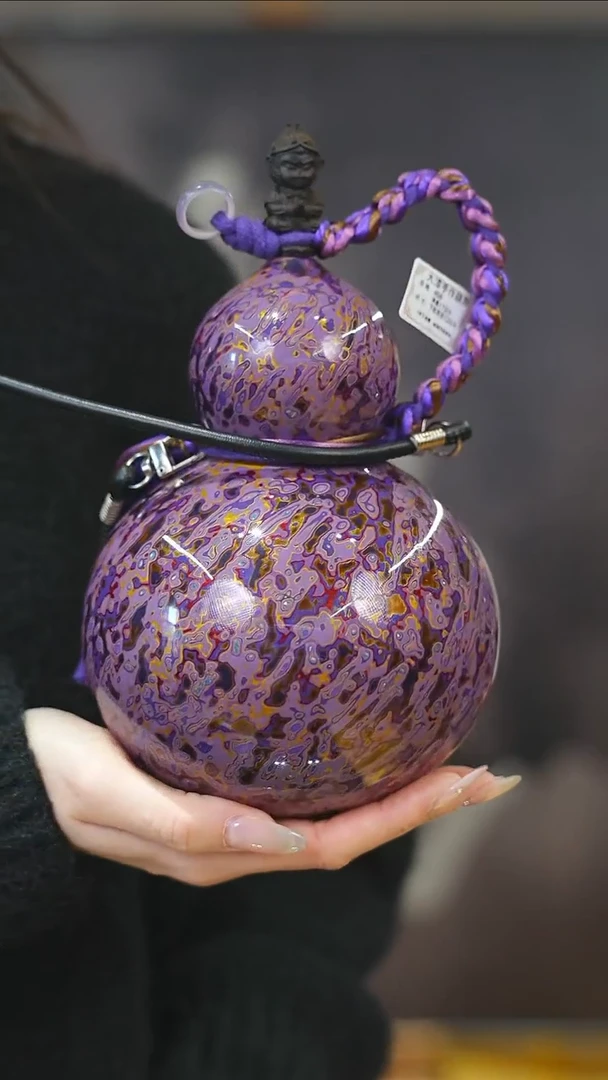 【闪购商品】XM165漆艺酒葫芦不包手串及旋转底座